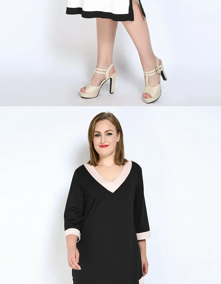 TUHAO, женское платье, большие размеры, 7XL, 6XL, 5XL, высокое качество, элегантное, офисное, женское платье, повседневное, OL, с разрезом, платья, весна-лето, вечерние, Vestidos RL