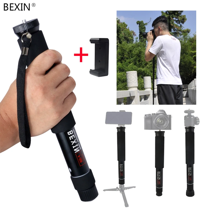 

BEXIN Telescopic Pole Walk Stick Extendable Portable adjustable Photography unipod Lightweight mini dslr video Camera Monopod