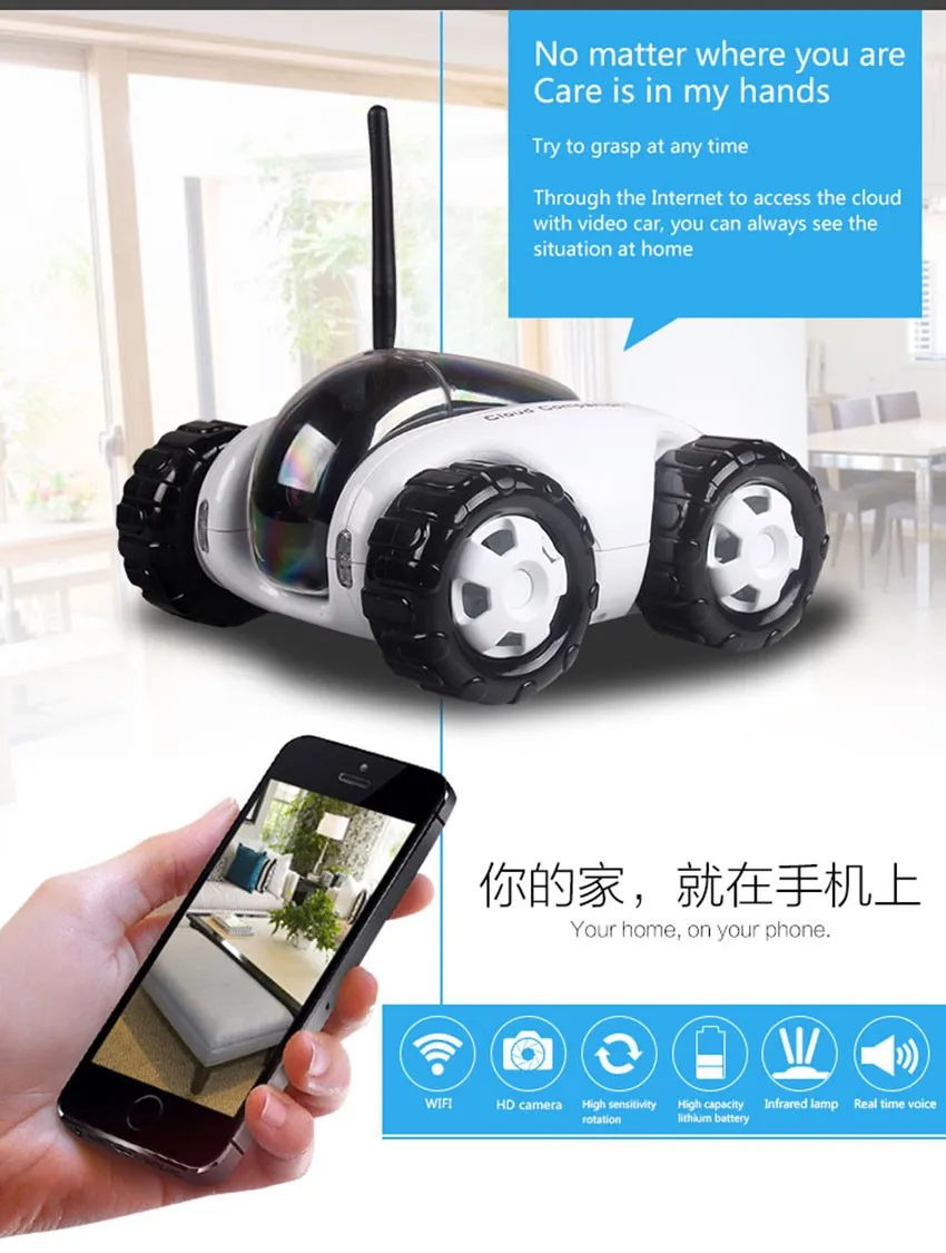 1 шт. беспроводное зарядное устройство IOS Android APP WIFI remote control IP Облако камеры