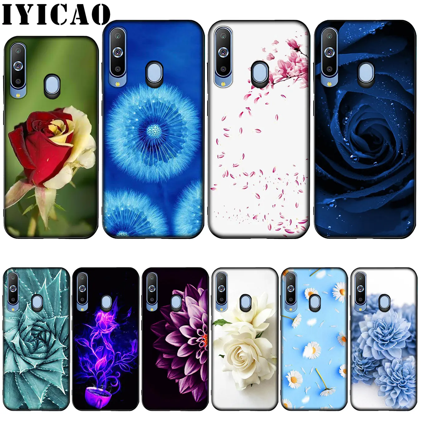 IYICAO цветок Мягкий силиконовый чехол для samsung Galaxy A10 A30 A40 A50 A70 M10 M20 M30 крышка |