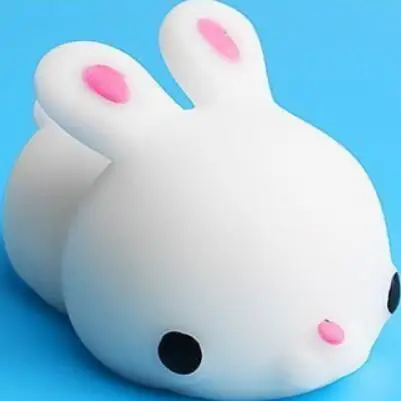 Мягкое Животное сквиши Игрушка выдавливание Mochi рост антистресс Abreact мяч мягкий липкий милый игрушки забавный подарок - Цвет: 10 White rabbit