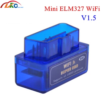 

Super Mini ELM327 Scanner OBD OBDII Wifi V1.5 for Android/IOS car diagnostic scanner Tool elm327 OBD2 Wifi scanner