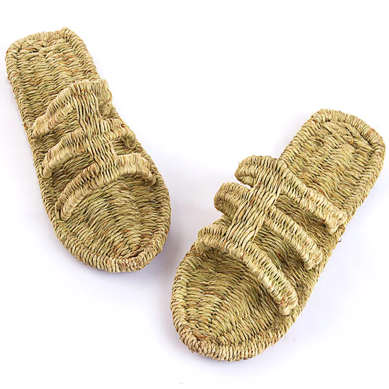 straw slippers