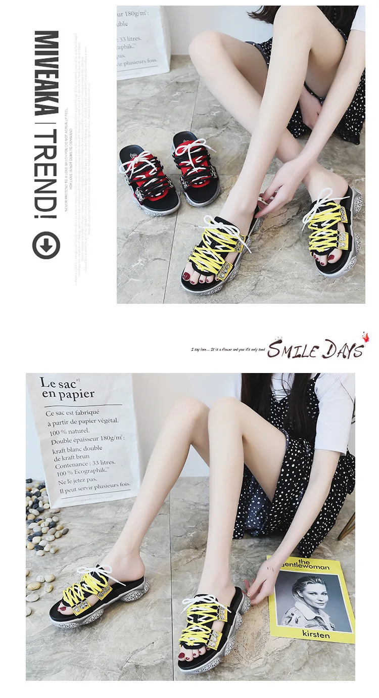 Cross-tied Open Toe Novelty Sports Slides Women Butterfly-knot Med Outside Summer Slippers Flat With Mixed Colors Ladies Shoes