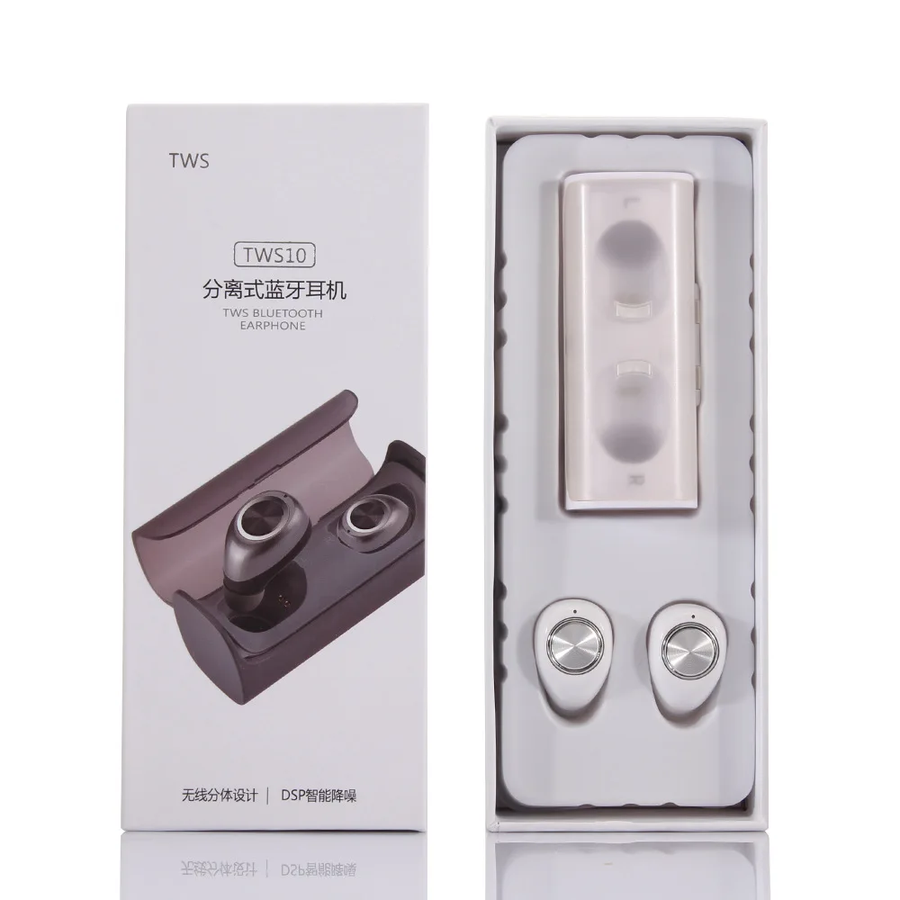 2017 TWS10 Новые Bluetooth Двойные наушники настоящая беспроводная гарнитура Мини стерео