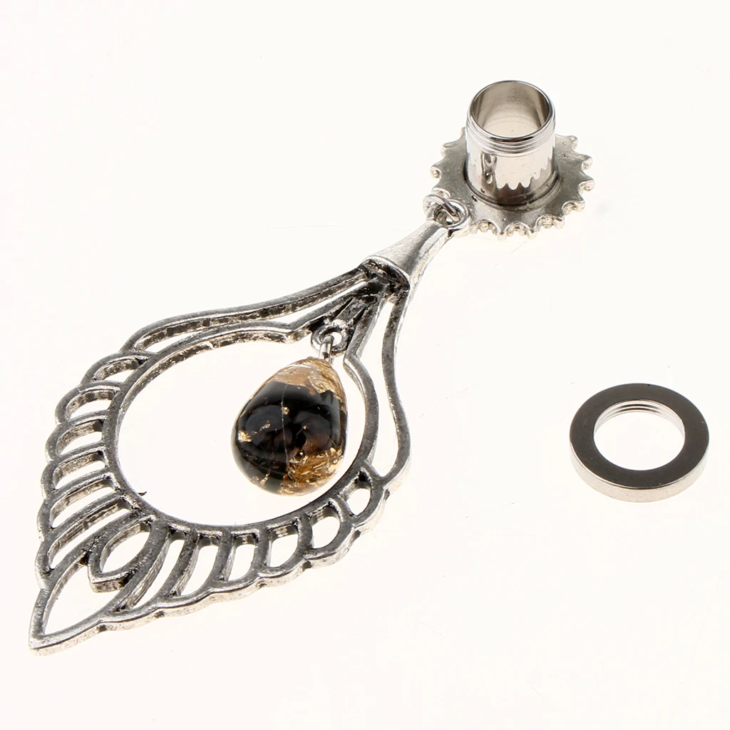 MagiDeal 1 Pair Dangle Ear Plugs Tunnels Gauge 6mm/8mm/10mm Piercing Statement Dangle