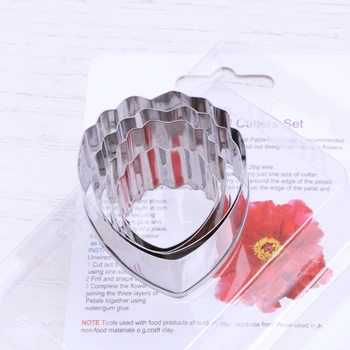 

Good 4pcs/set Fondant Cake Decoration Floral Petal Petals Cutter Flower Mold Peony Stainless Steel Cake Decorating Tools