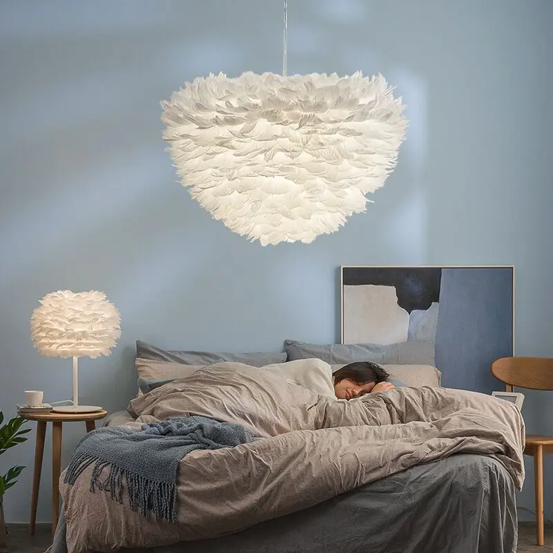  Bedroom chandelier romantic Nordic modern bedroom led lamp living room chandelier hotel lobby perso - 33015324014