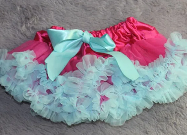 Настроить юбка-пачка новорожденных юбка-пачка ярко-розовый цвет и фиолетовый Pettiskirts Детские юбка-пачка - Цвет: Небесно-голубой