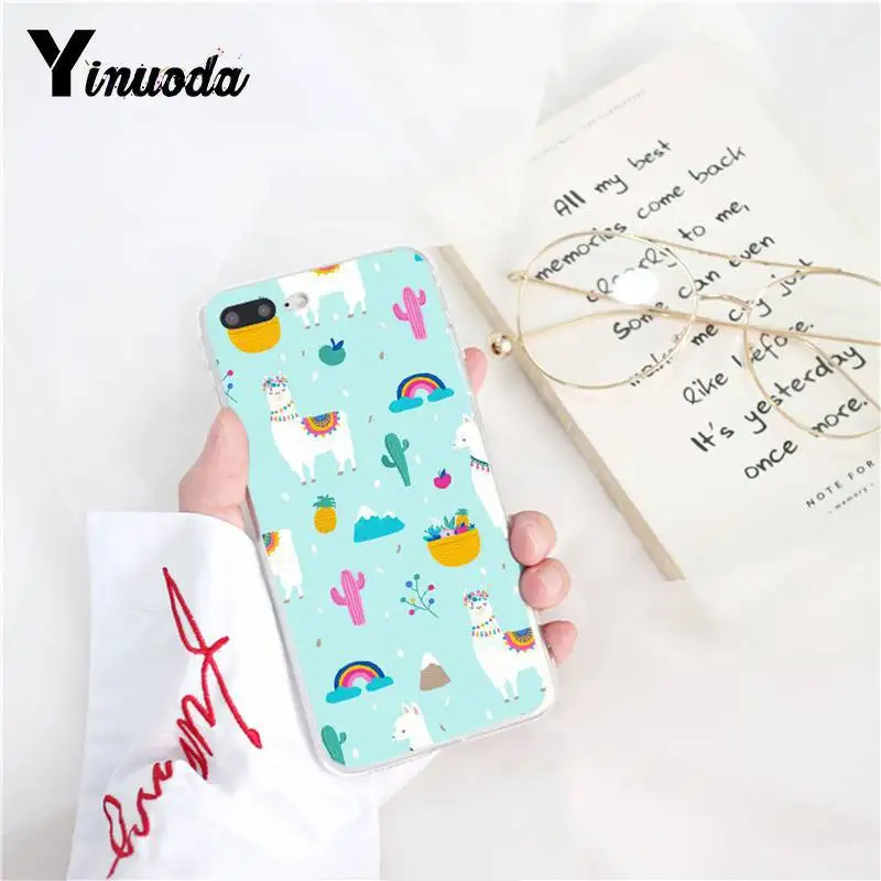 Yinuoda милые ламы Альпака животные мультфильм новинка Fundas PhoneCase для iPhone8 7 6 6S Plus X XS MAX 5 5S SE XR 11 11pro 11promax - Цвет: A14