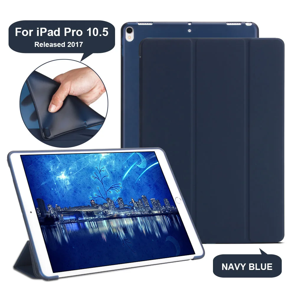 Case For iPad Pro 10.5,Redlai PU Leather Slim Smart Cover Case Auto Sleep Wake TPU Soft Back Cover For iPad Pro 10.5 inches for ipad pro 9 7 5 shapes smart case soft tpu back case slim pu leather magnetic cover for ipad 7 air 3 auto sleep wake a66