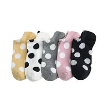 1 пара, удобные полосатые хлопковые носки унисекс весенне-летние носки в горошек для колледжа дышащие носки-башмачки Z412