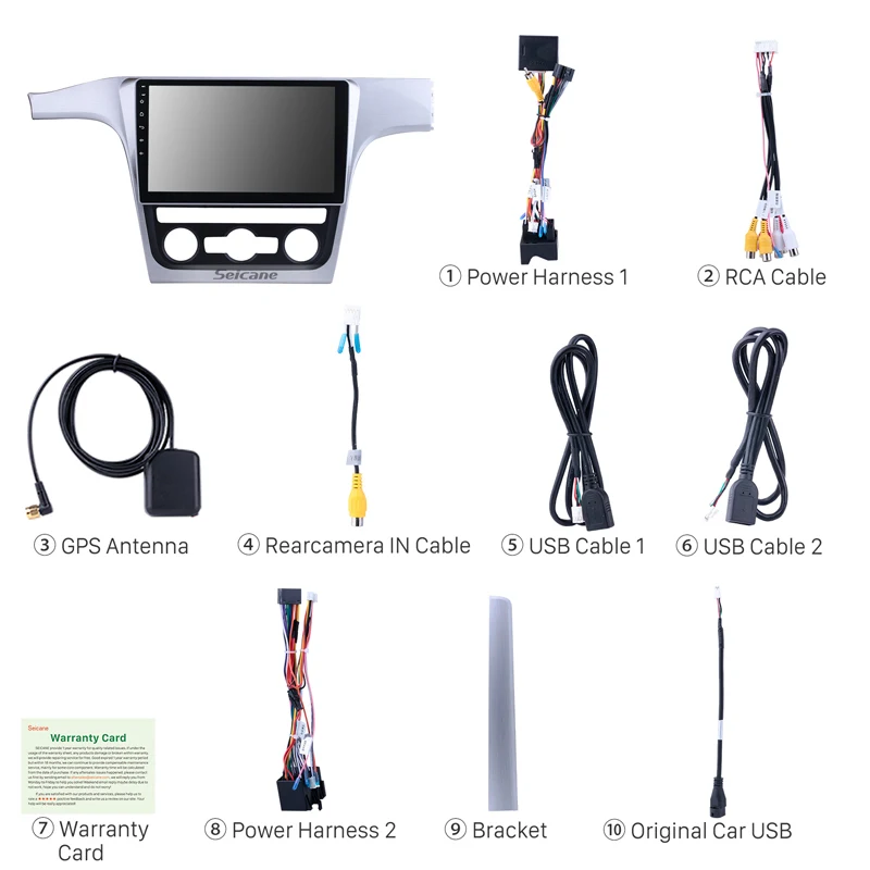 Cheap Seicane Android 8.1 RDS GPS Unit Player for VW Volkswagen Passat 2012 10.1 inch Car Radio with Steering Wheel Control 1080P DVR 4