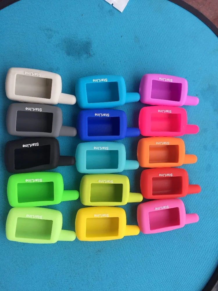 

New Two Way Car Alarm Starline For A6 A9 LCD Remote Controller Silicone Case 2-way Alarm A9 A6 A8 LCD Remote key chain Cover