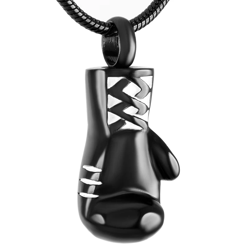 Boxing Glove Urn Pendant Keepsake Memorial Human Necklace for Ashes Cremation Jewelry