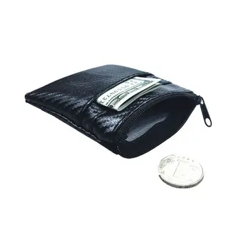 

Women Men Leather Coin Card Key Wallet Pouch Carbon Fiber Pattern Mini Purse Zipper Small Change Bag