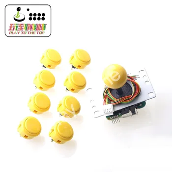 

JLF-TP-8YT Joystick + 8 piece Sanwa OBSF-30 Push Buttons Bundle Kit - Yellow