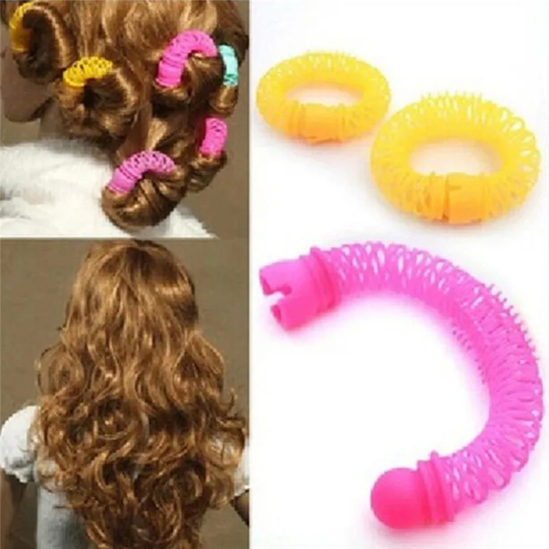 Hair Curling Tools Hairdress Magic Hair Curler Spiral Curls Roller Donuts Curl Hair Styling Tool Accessories DIY 8 Pcs 7cm*6 cm