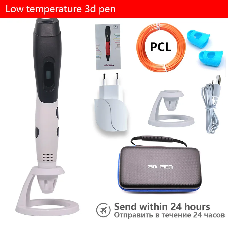 3. White pen USB 3D ручка использует PCL Экологичные нити, безопаснее при более низких температурах, с красивая сумка-тоут, лучший рождественский подарок - Цвет: 3. White pen