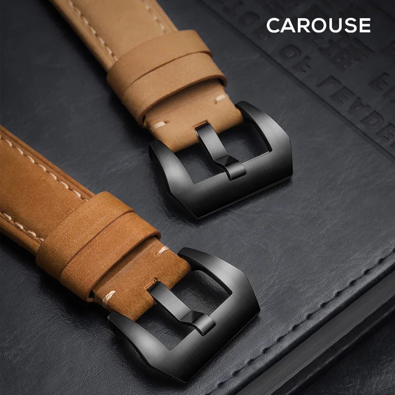 Ремешок Carouse из воловьей кожи ручной работы для Samsung Galaxy Watch Active 42 мм 46 Gear sport S2 S3