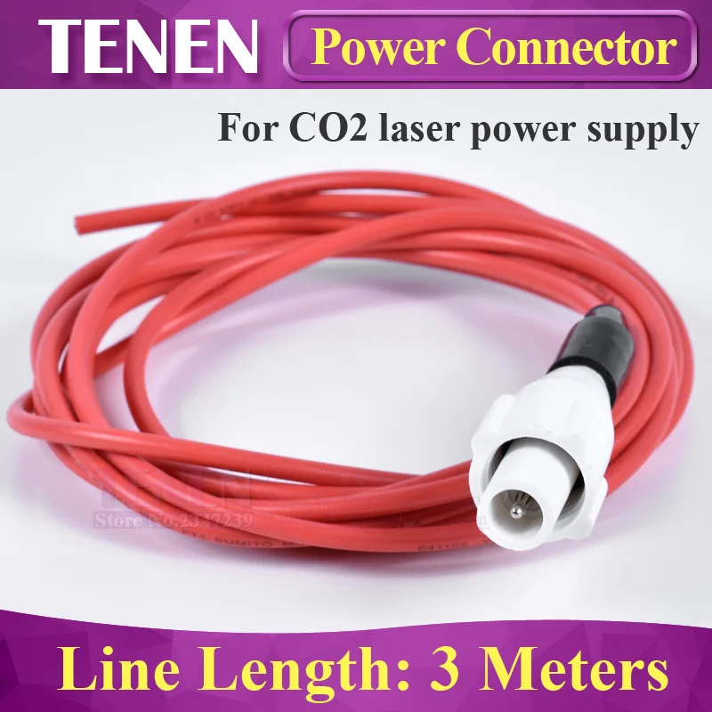 

Laser Power Supply Connector Adapter High Voltage Plug Socket Electricity Wire PSU Cable 3M For CO2 Cutting Engraving machine
