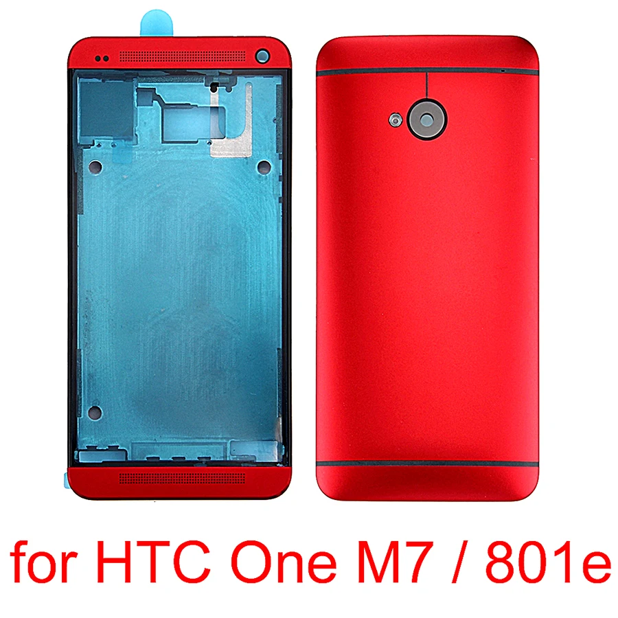 

New for HTC One M7 / 801e Full Housing Cover (Front Housing LCD Frame Bezel Plate + Back Cover) Repair parts replacement
