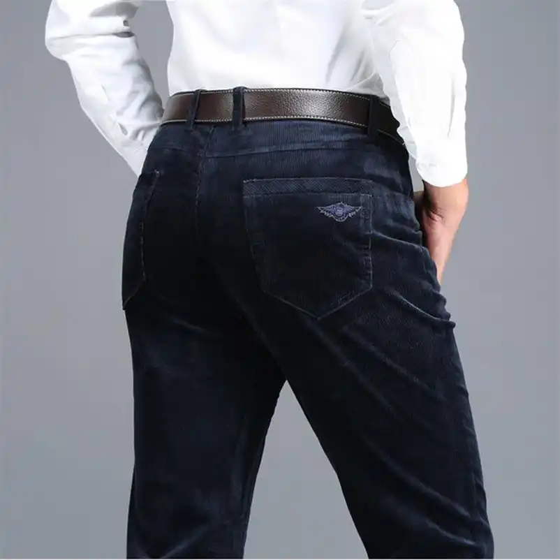 navy corduroy pants mens
