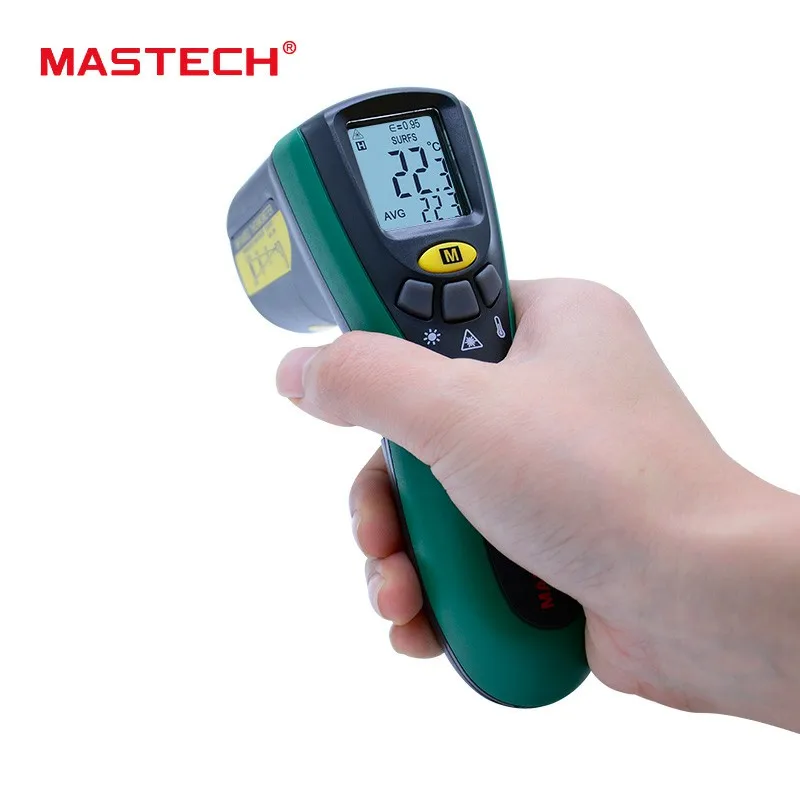 

Mastech Non-Contact Digital Laser Infrared Thermometer LCD Display IR Temperature Gun for Industry Home 10:1(D:S)