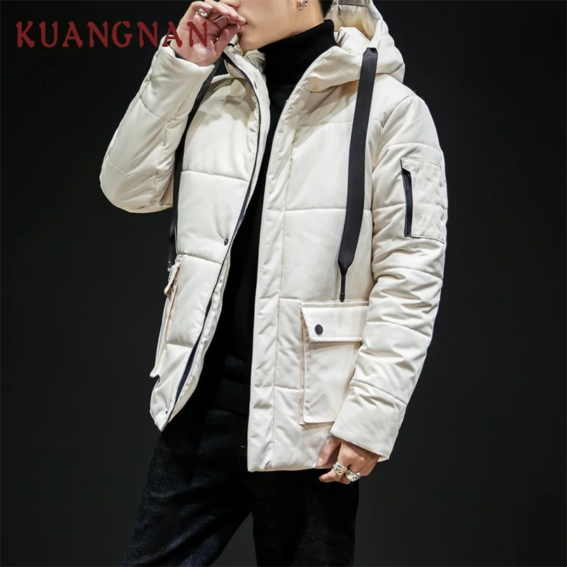 Aliexpress.com : Buy KUANGNAN White Hooded Winter Jacket
