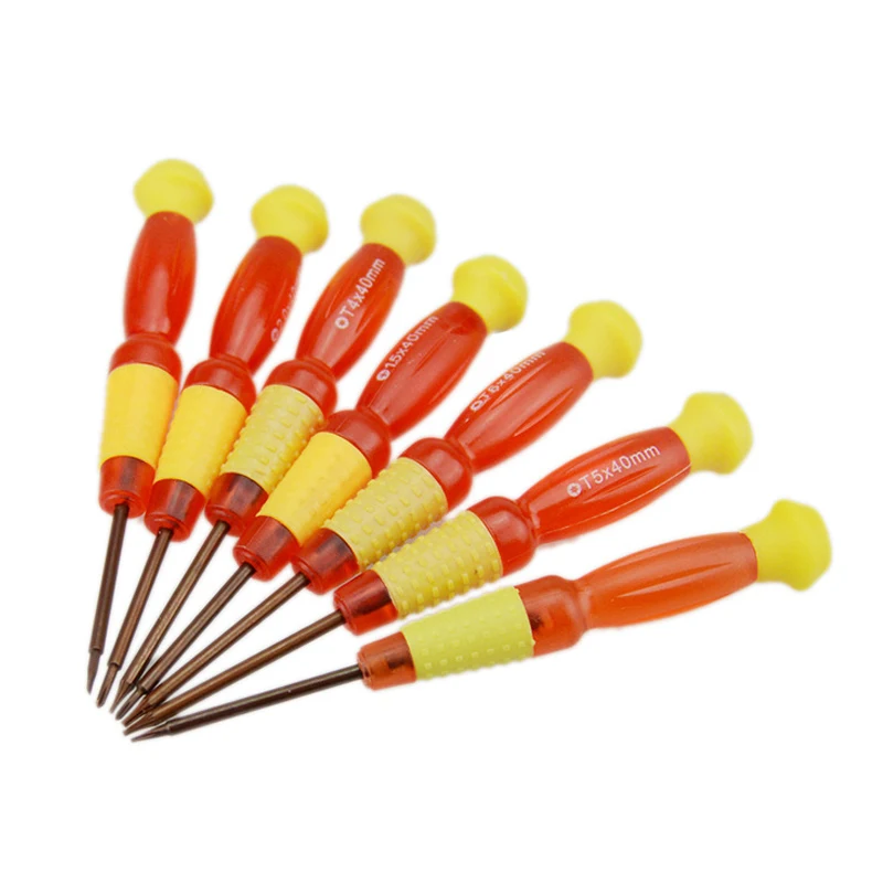 Beste 7 Stks set S2 Materiaal Precisie Schroevendraaier Set multifunctionele Phillips amp; Ingelaste amp; Torx Schroevendraaiers Handgereedschap voor Laptop Computer