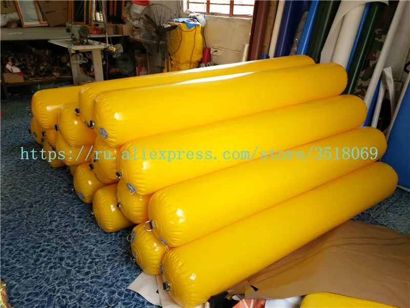 Sell yellow PVC inflatable floating tube, PVC inflatable buoy, floating objects on the water