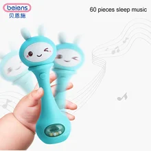 Beiens Baby Hand Bells 4 Color Toys Puzzle music and Light Shaking Rattles 6 12 Months