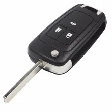 Flip Folding Key Shell for Chevrolet Cruze Remote Key Case Keyless Fob 3 Button Uncut HU100 Blade for Chevrolet