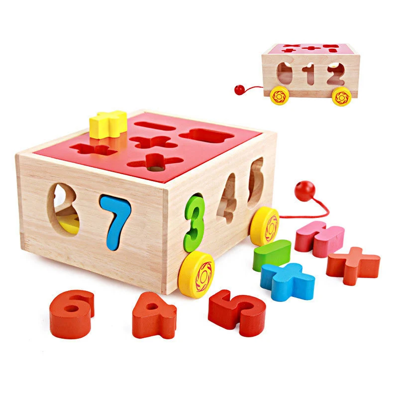 learn numbers with wooden truck toy
