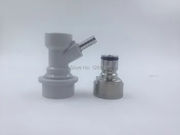 

Stainless carbonator Cap & Corney Corny cornelius keg - Gas Ball Lock Disconnect - 1/4"Barb homebrew