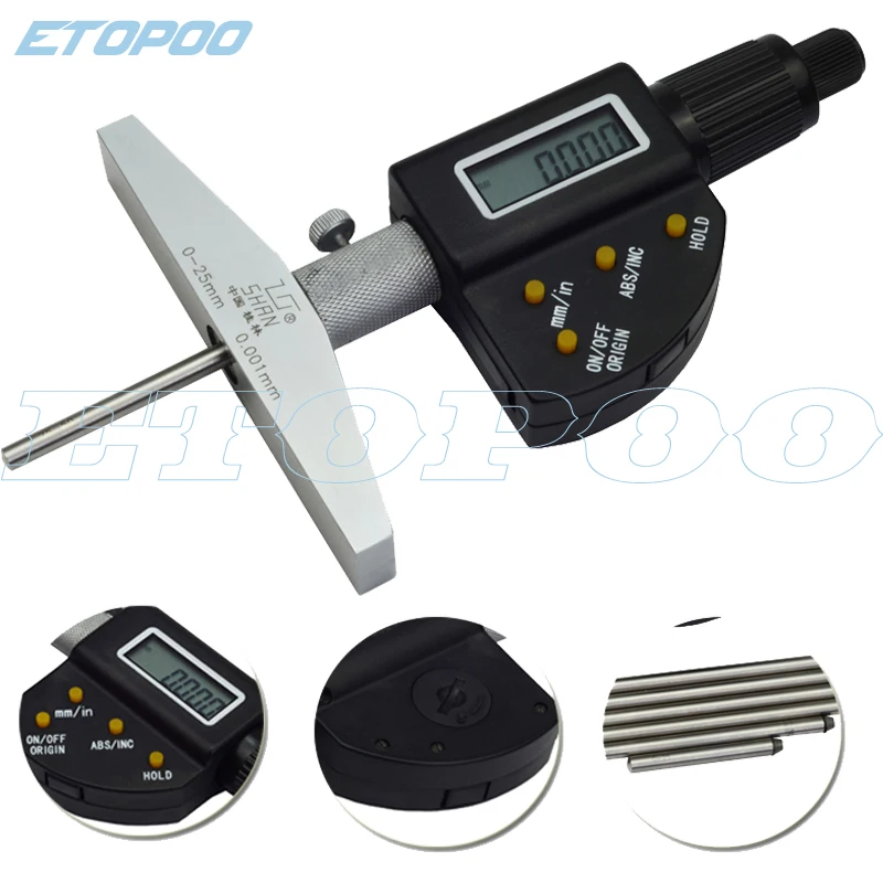 0 150mm digital depth micrometer 6inch 0.001mm Electronic Depth