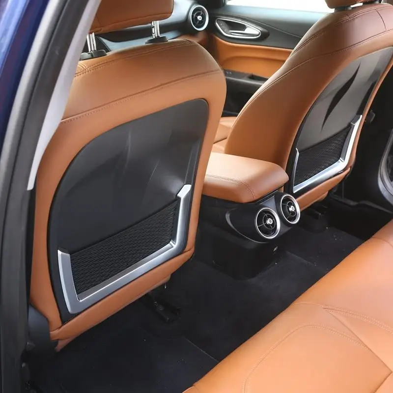 Для Alfa Romeo Giulia Abs пластиковая Задняя рама сиденья отделка автозапчастей автомобильные аксессуары 2 шт