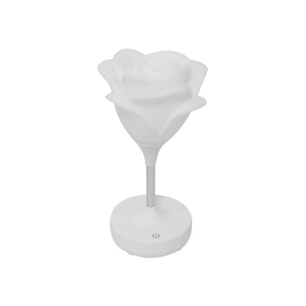 Роза Ночной светильник для детской спальни в форме Настольная лампа для детских бутылочек, лампа светящаяся игрушка для ребенка вечерние Гостиная украшения - Испускаемый цвет: Белый