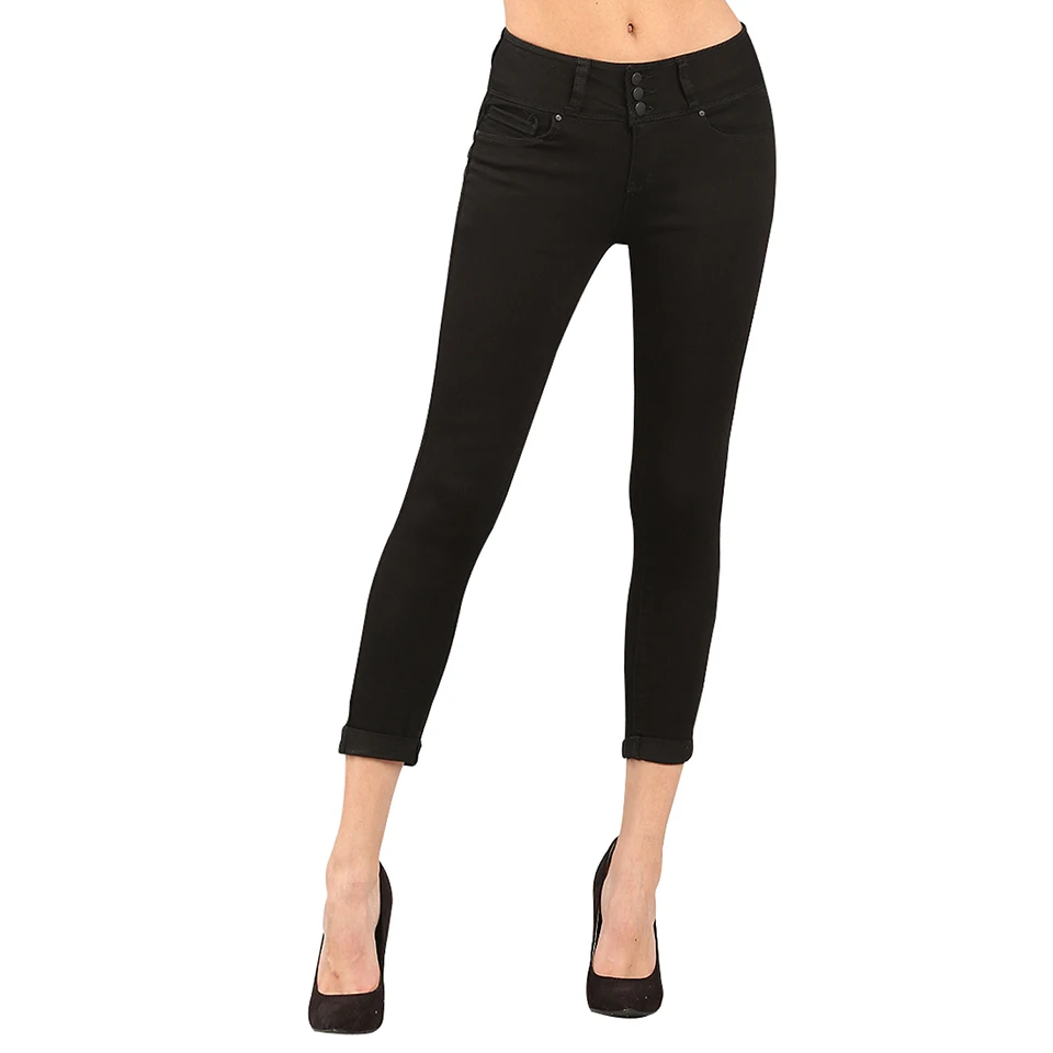 Black-Cuffed-Butt-Lifting-Skinny-Jeans-LC786015-2-1