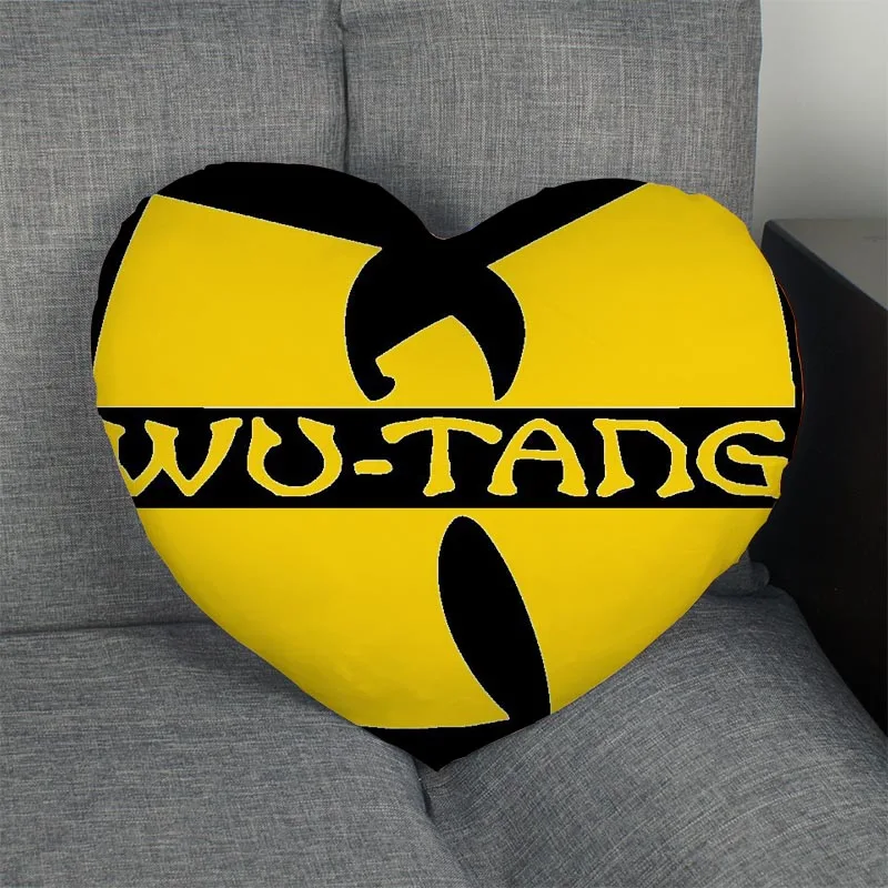 

Wu tang Heart Shape Pillow Cover Custom zipper Pillowcase Just Cover No Core Size 41x36cm,47x42cm