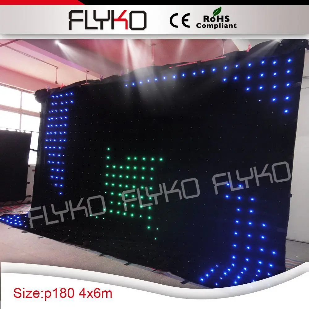 Latest  design stage decoration for  dj booth backdrop led lighting curtain