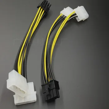 

by dhl 500pcs Double 4 Pin Molex IDE Male to 8 Pin Female PCI-E Y Molex IDE Power Cable Adapter Connector For GPU Video Card