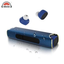 Okcsc Bluetooth Беспроводной наушники для телефона IPX7 Водонепроницаемый с Запасные Аккумуляторы для телефонов Магнитная стерео гарнитура для iPhone Android