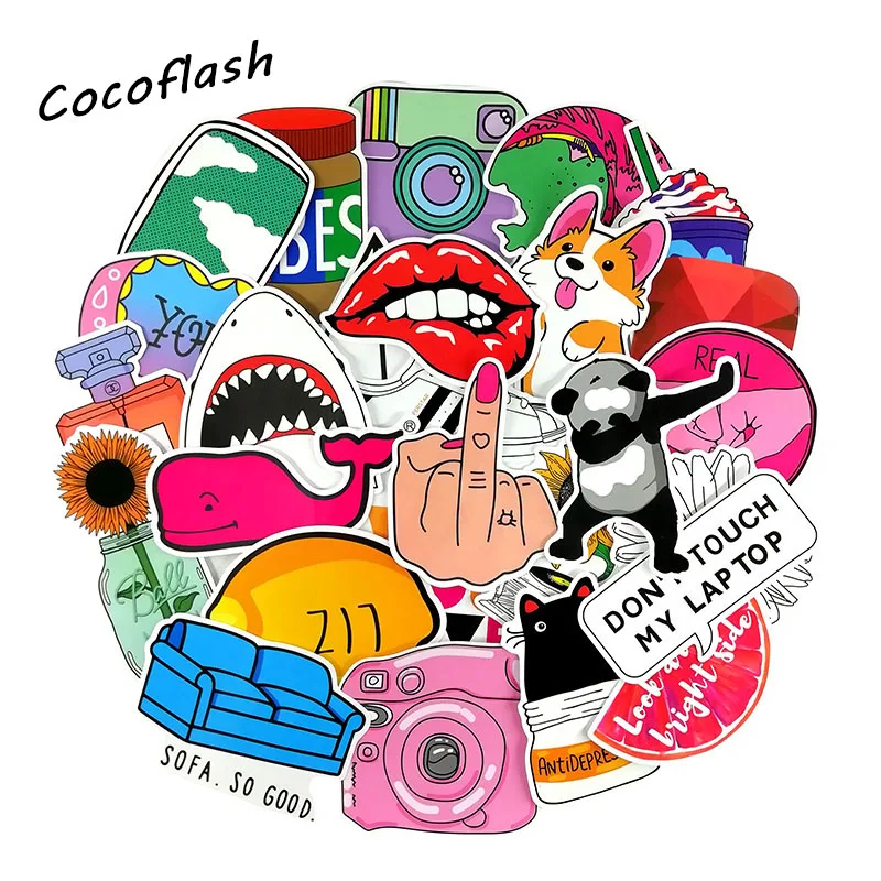 60PCS Pink Cute Funny Girl Stickers For Luggage Trolley Case Skateboard Waterproof Personality Cartoon Graffiti Sticker