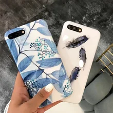 

New Design High-quality gloss Feather Leaf phone cases cover for iphone 6 6s plus case for iphone 7 plus