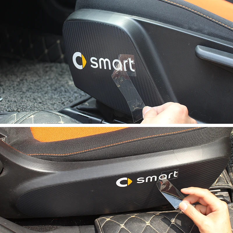 

Seat carbon fiber protection sticker decoration car accessory car styling Anti-dirty decoration for Mercedes smart 453 fortwo