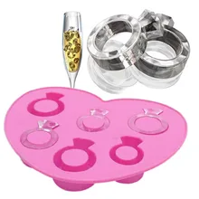 Креативная форма для льда, кольцо для любви, алмазная коробка для льда, сделай сам, Силиконовый поднос для льда,, лето, крутой бар для напитков на вечеринку