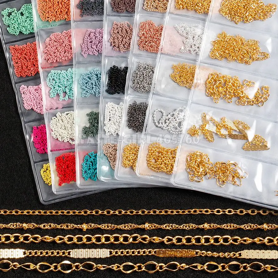 6 شبكات/حزمة متعددة الألوان جميع مختلف الأشكال سلاسل حلقة مشبك معدني 3D الأزرار مسمار الفن سبائك زينة مانيكير DIY 6 شبكات/حزمة متعددة الألوان جميع مختلف الأشكال سلاسل حلقة مشبك معدني 3D الأزرار مسمار الفن سبائك زينة مانيكير DIY