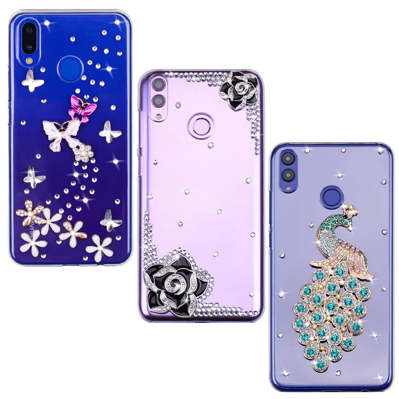 

For Xiaomi Redmi Note 7 Case Cover Silicone Rhinestone Transparent Protective For Xiaomi CC9 Mi A3 lite Redmi K20 Note 7 6 Pro