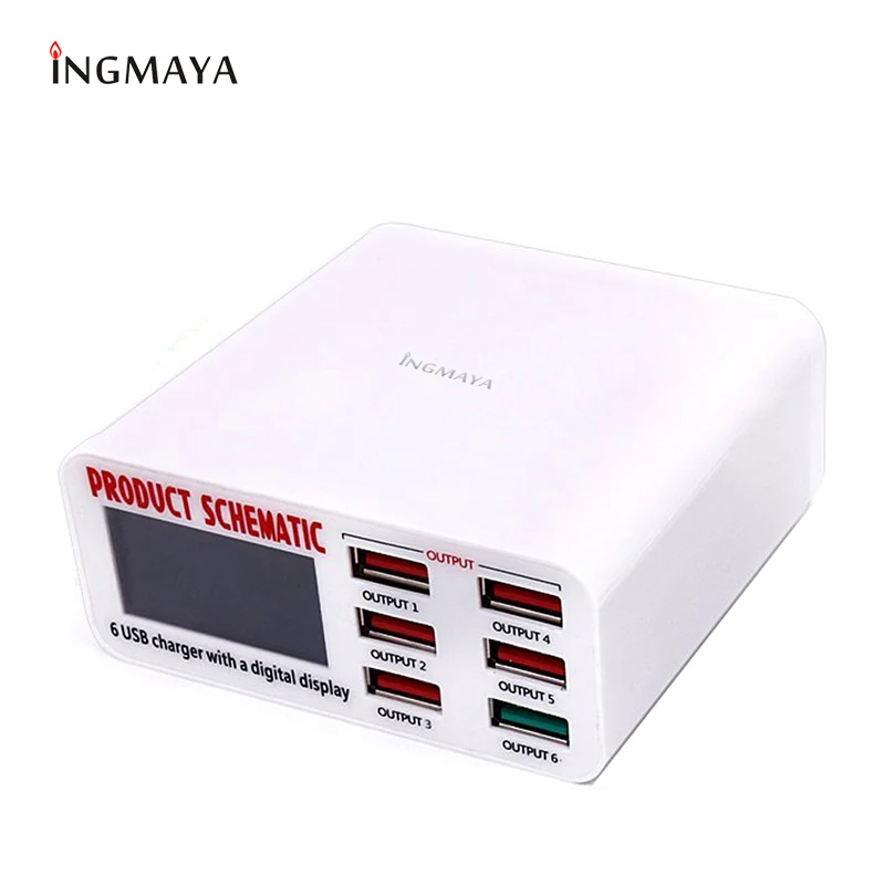Зарядное устройство INGMAYA с несколькими портами 6 USB портов 5 В 8 А быстрая зарядка 3 0